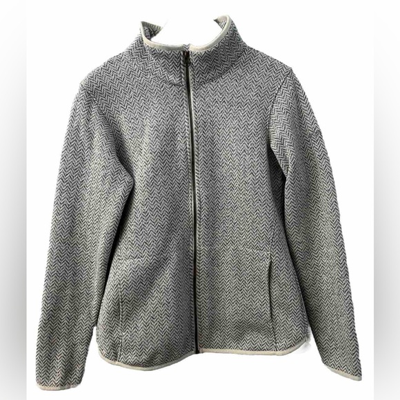 Columbia Knit Fleece Jacket Darling Days Women’s MEDIUM Light Gray - Picture 1 of 10